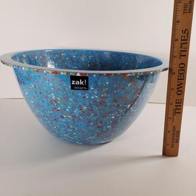 LOT 96: Kitchen Assortment-Pottery Wall Clock, Fiesta Mugs, New Cutting Board & More