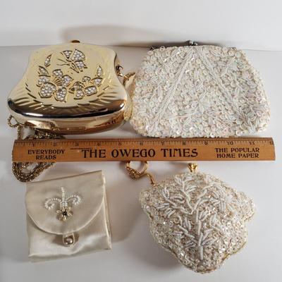 LOT 98: Collection of Vintage Beaded Purses & Jewelry Storage Pouch