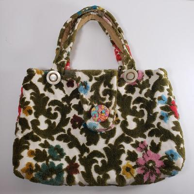 LOT 102: Vintage Handmade Retro Tapestry Bag & Beaded/Woven Purse