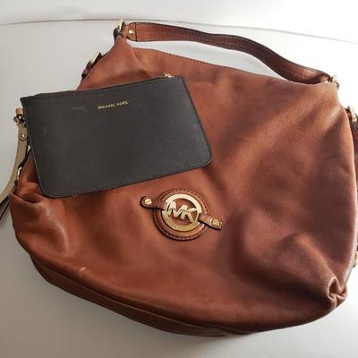 LOT 103: Michael Kors Leather Hobo Bag & Black Clutch