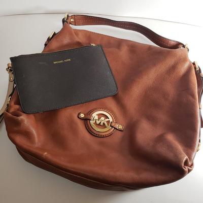 LOT 103: Michael Kors Leather Hobo Bag & Black Clutch