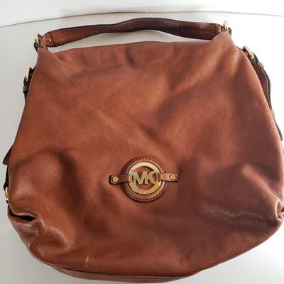 LOT 103: Michael Kors Leather Hobo Bag & Black Clutch