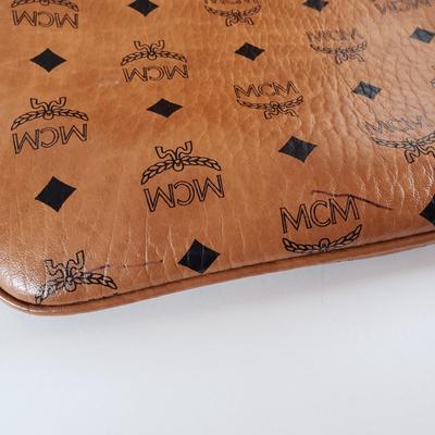 LOT 106: MCM Large Reversible Tote Bag & Matching Pouch Bag