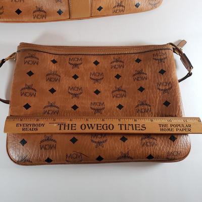 LOT 106: MCM Large Reversible Tote Bag & Matching Pouch Bag