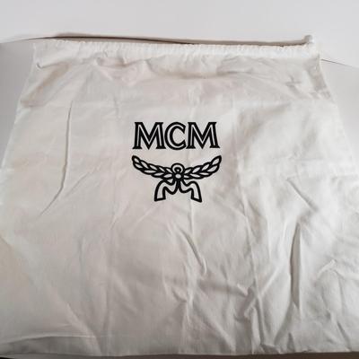 LOT 106: MCM Large Reversible Tote Bag & Matching Pouch Bag