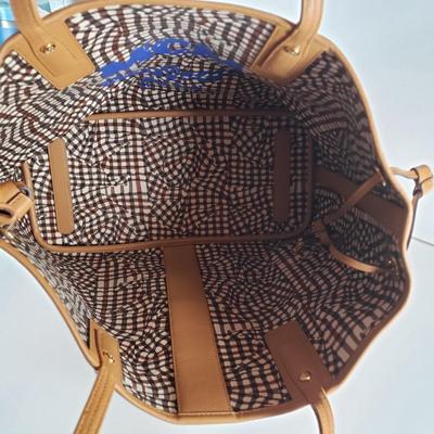 LOT 106: MCM Large Reversible Tote Bag & Matching Pouch Bag