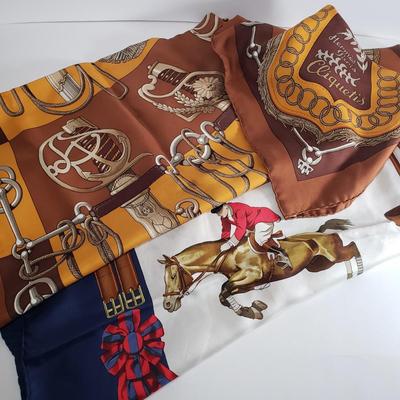 LOT 107: Pair of Hermes Style Scarves