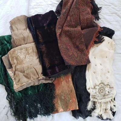 LOT 164: Collection of Scarves-Oscar de la Renta, Italian & Indian Made & More