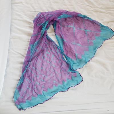 LOT 165: Assortment of Colorful Scarves-Different Sizes & Materials