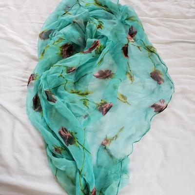 LOT 165: Assortment of Colorful Scarves-Different Sizes & Materials
