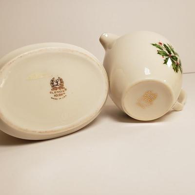 LOT 174: Lenox Holiday Dinnerware Service for 8 with Salt & Pepper, Creamer & Sugar & Extras