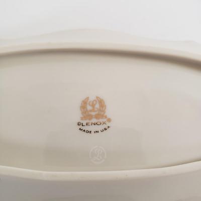 LOT 175: Lenox Holiday Platter, Tidbit Tray, Condiment Trays & Other Serving Ware