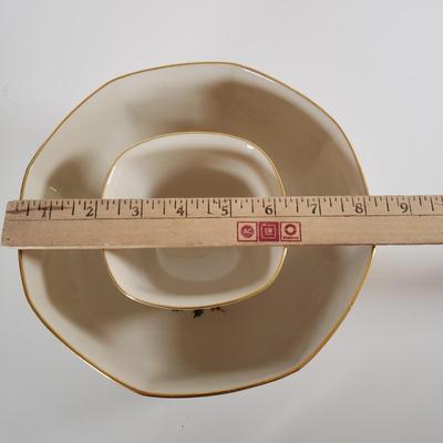 LOT 176: Lenox Holiday Candle Holders, Serving Bowls, Divided Dish, Platters & More