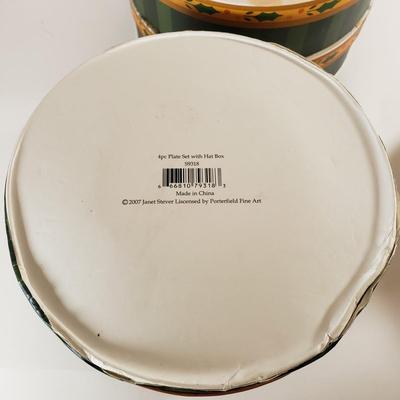 LOT 177: Vintage West Bend Penguin Server, Holiday Entertaining Books & Set of 16 Snowman Plates by Janet Stever