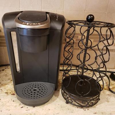 LOT 179: Nespresso Vertuo Pop Coffee Machine with Capsule Dispenser, Keurig Coffee Maker with Pod Storage Rack & Accessories,...