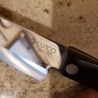 LOT 181: Cutco Knives with Wood Block Filled with J.A. Henckels Knives