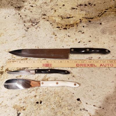 LOT 181: Cutco Knives with Wood Block Filled with J.A. Henckels Knives