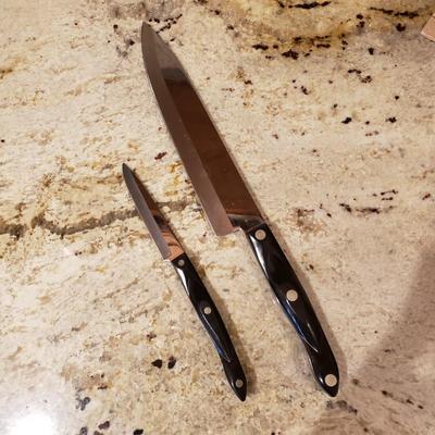 LOT 181: Cutco Knives with Wood Block Filled with J.A. Henckels Knives