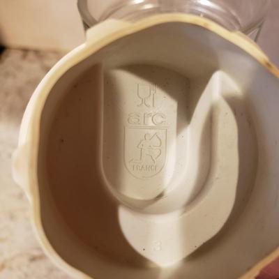 LOT 182: Vintage Kitchen Collection-Pyrex Spice of Life, Roseville Stoneware Crock, Fire King & More