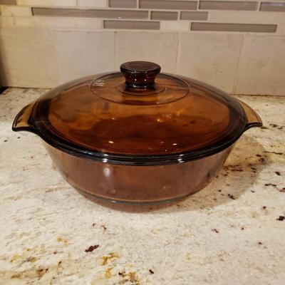 LOT 182: Vintage Kitchen Collection-Pyrex Spice of Life, Roseville Stoneware Crock, Fire King & More