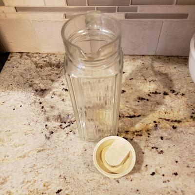 LOT 182: Vintage Kitchen Collection-Pyrex Spice of Life, Roseville Stoneware Crock, Fire King & More