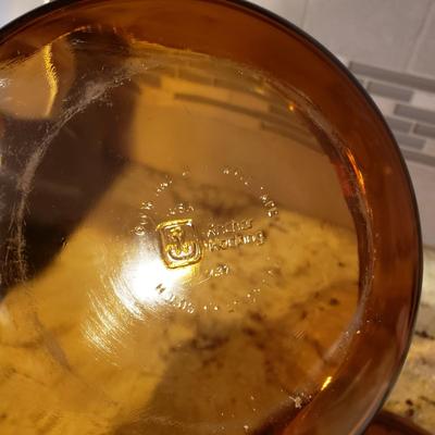 LOT 182: Vintage Kitchen Collection-Pyrex Spice of Life, Roseville Stoneware Crock, Fire King & More