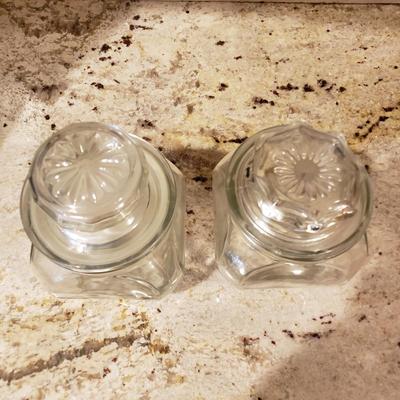 LOT 184: Wooden Cutting Boards, Large Plastic Beverage Dispenser & Glass Canisters