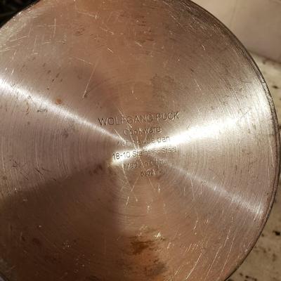 LOT 185: Pots & Pans- Cuisinart, Logde, Wolfgang Puck, WearEver & Silampos