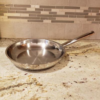 LOT 185: Pots & Pans- Cuisinart, Logde, Wolfgang Puck, WearEver & Silampos