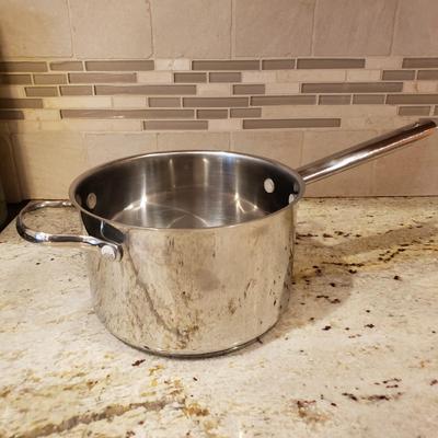 LOT 185: Pots & Pans- Cuisinart, Logde, Wolfgang Puck, WearEver & Silampos