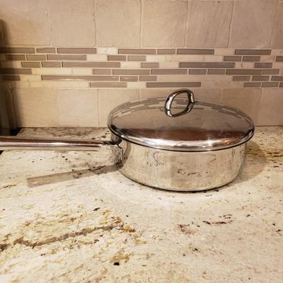 LOT 185: Pots & Pans- Cuisinart, Logde, Wolfgang Puck, WearEver & Silampos