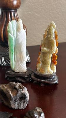 ARROW HEADS, HAND CRAFTED SIGNED BOWL, SMALL LAMP,