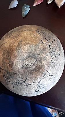 ARROW HEADS, HAND CRAFTED SIGNED BOWL, SMALL LAMP,