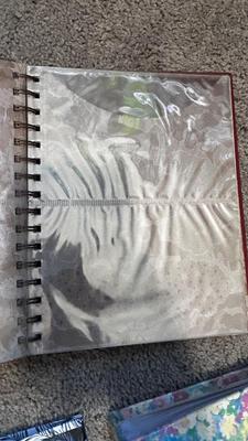 ACID FREE PHOTO ALBUMS AND A FILE BOX