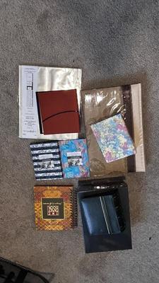 ACID FREE PHOTO ALBUMS AND A FILE BOX