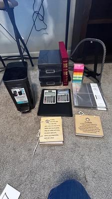 MISCELLANEOUS OFFICE SUPPLIES AND PHOTO ALBUMS