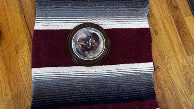 WOVEN BLANKET AND COLLECTIBLE PLATE “THE LOVERS” BY LEE BOGLE