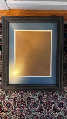 PAINTING BY AN UNKNOWN ARTIST AND TWO PHOTO FRAMES