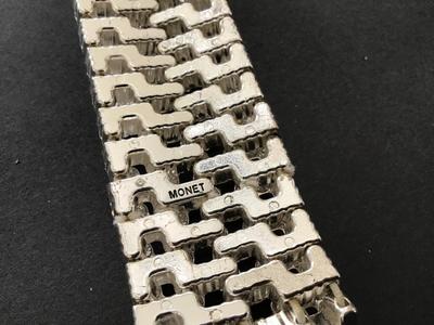 Monet Signed Rhinestone Bracelet