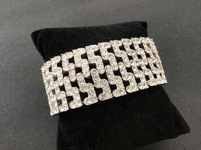 Monet Signed Rhinestone Bracelet