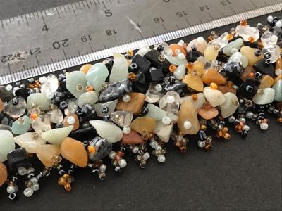 Stone and Glass Beaded Bracelet