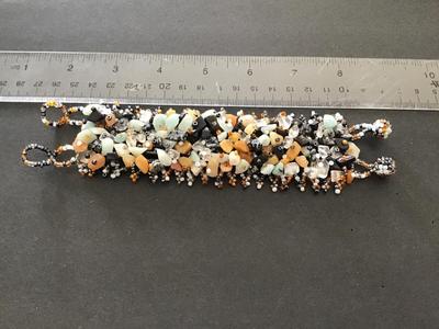 Stone and Glass Beaded Bracelet
