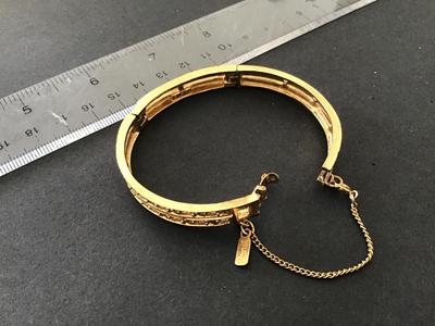 Monet Signed Hinged safety Chain Bracelet