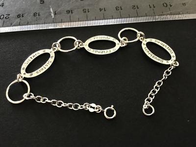 925 Friends, Sister , Daughters Silver Dainty Bracelet