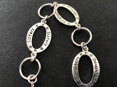 925 Friends, Sister , Daughters Silver Dainty Bracelet