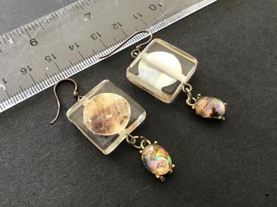 Clear Square Statement Earrings