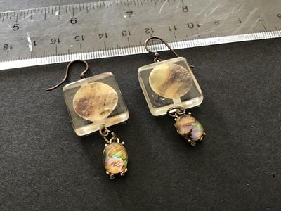 Clear Square Statement Earrings