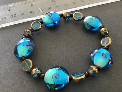 Blue Glass Bracelet