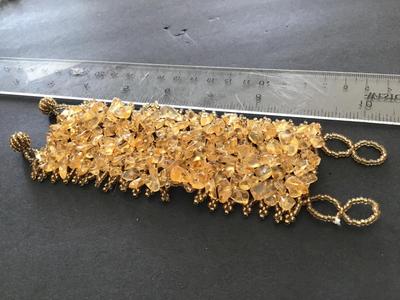 Gorgeous Glass Stone Wide Bracelet