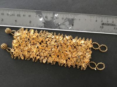 Gorgeous Glass Stone Wide Bracelet